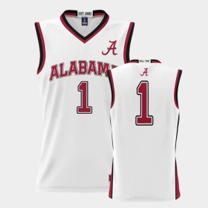 Bama Youth College Basketball #1 ProSphere Jersey - White 243004-121