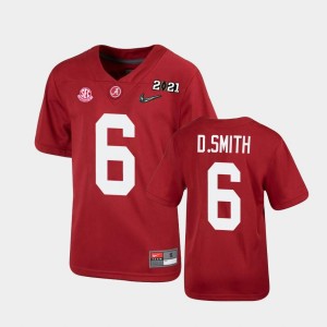 DeVonta Smith Crimson 2021 National Championship Youth Limited #6 Jerseys - Crimson 560526-458