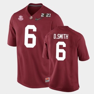 DeVonta Smith Crimson 2021 National Championship #6 Youth Replica Jerseys - Crimson 265849-906