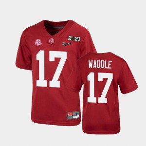 Jaylen Waddle Bama #17 Youth Limited 2021 National Championship Jerseys - Crimson 598122-123