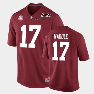 Jaylen Waddle Alabama Crimson Tide #17 2021 National Championship Youth Replica Jerseys - Crimson 922224-465