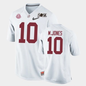 Mac Jones Alabama #10 Replica 2021 National Championship Youth Jerseys - White 294307-310
