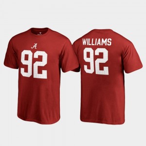 Quinnen Williams Bama #92 College Legends Youth Name & Number T-Shirt - Crimson 172948-892